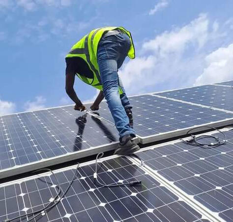 INSTALLING PANEL AT THE ROOF